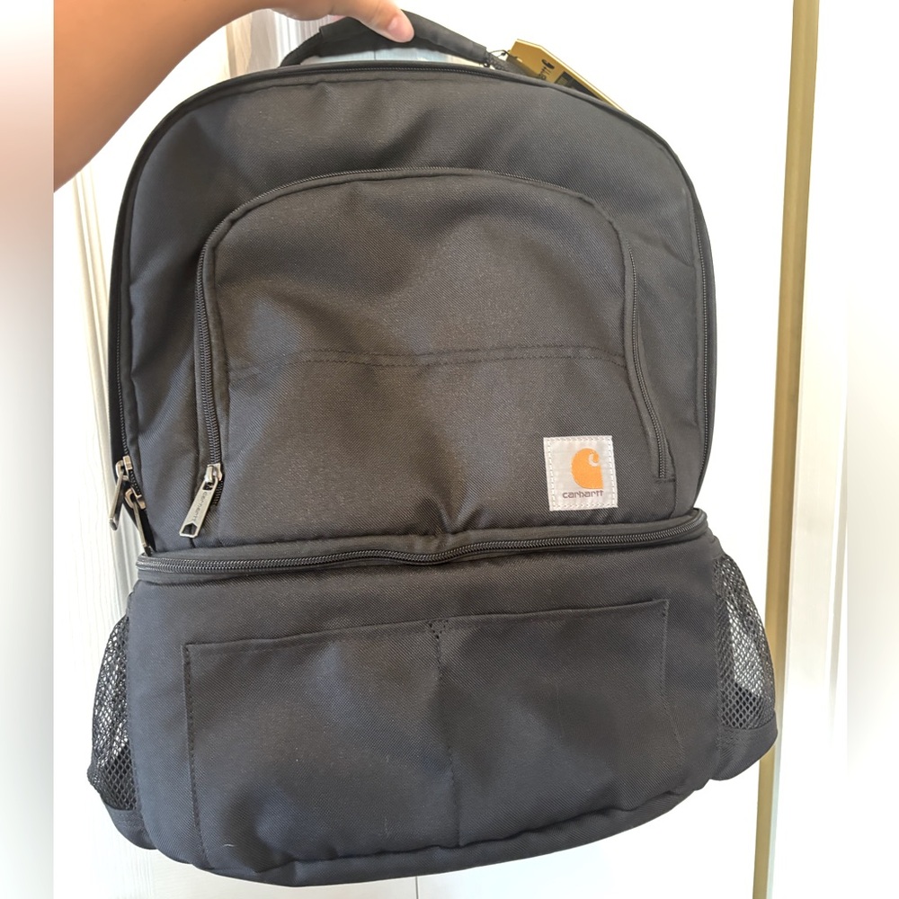 Carhartt Insulated 24 Can Cooler Backpack Two Compartment Black NWT
